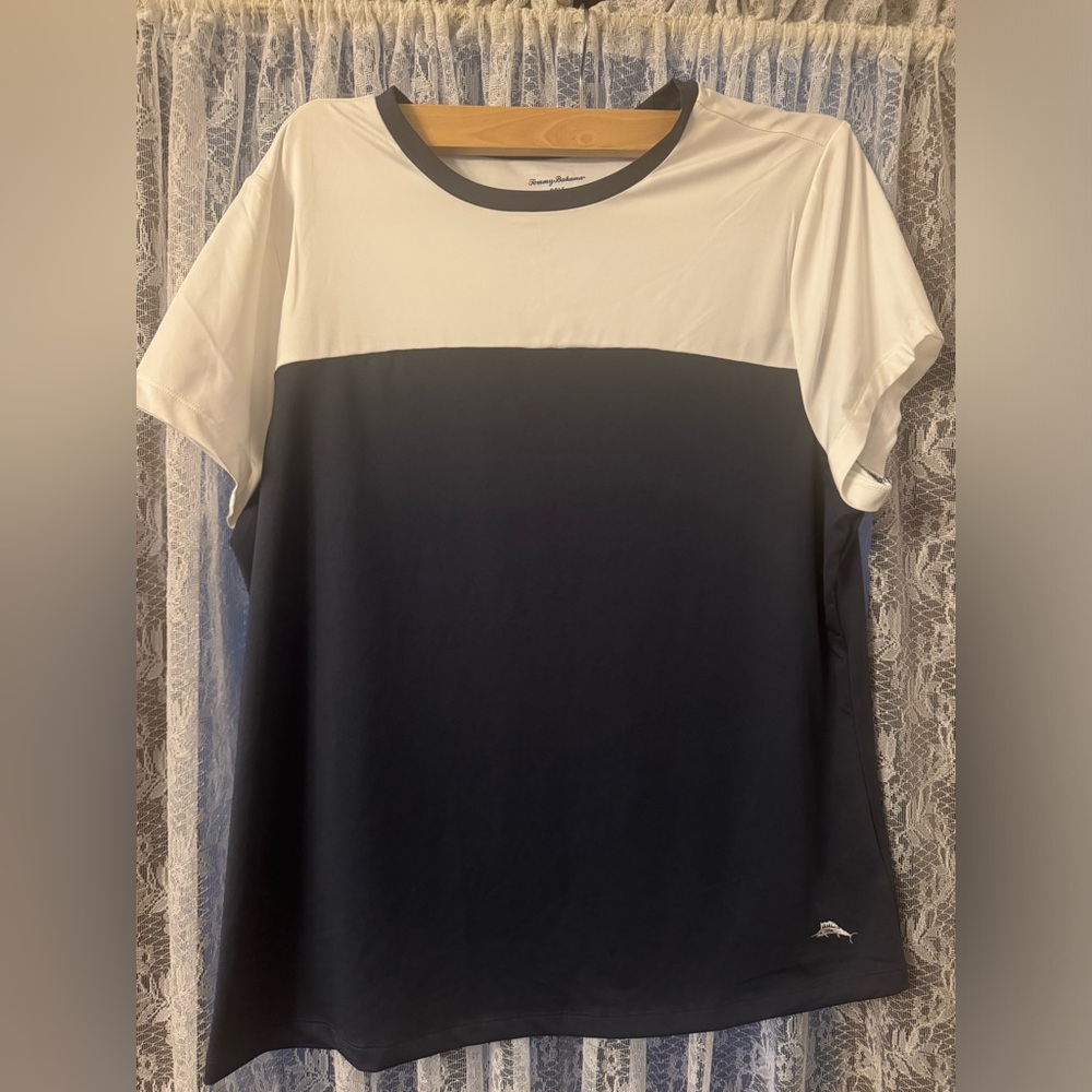 Tommy Bahama Golf Sport Shirt Top Pullover Color Block Stretch Activewear SZ XL